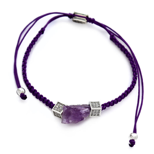 Amethyst - Modern Edge Bracelet