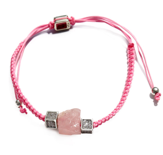 Pink Quartz - Modern Edge Bracelet