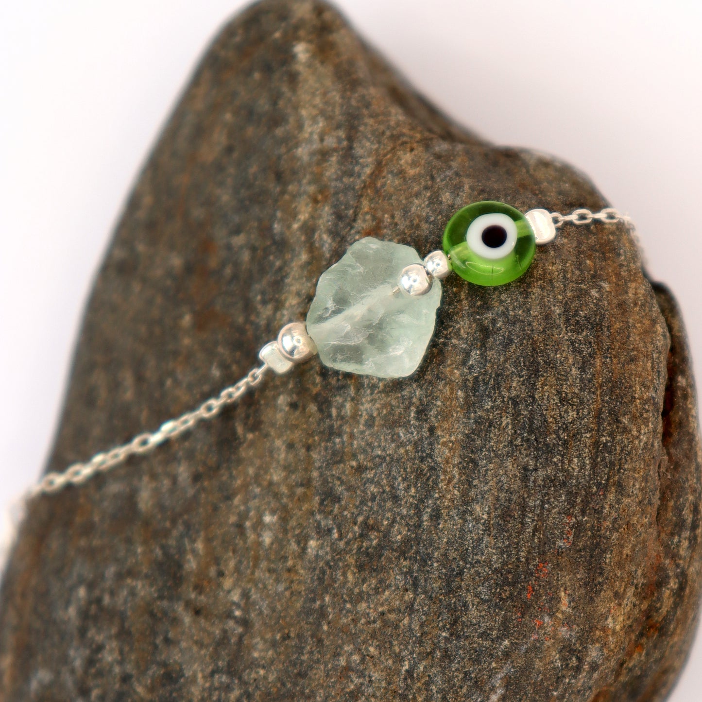 Green Flourite - Evil Eye Charm