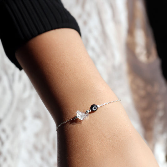 Crystal Quartz - Evil Eye Charm