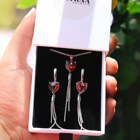 Heart of Zultanite Earrings and Pendant Set